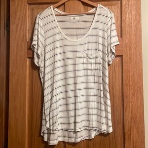 🔥2 for $10🔥 Maurice’s 24/7 black and purple striped tee